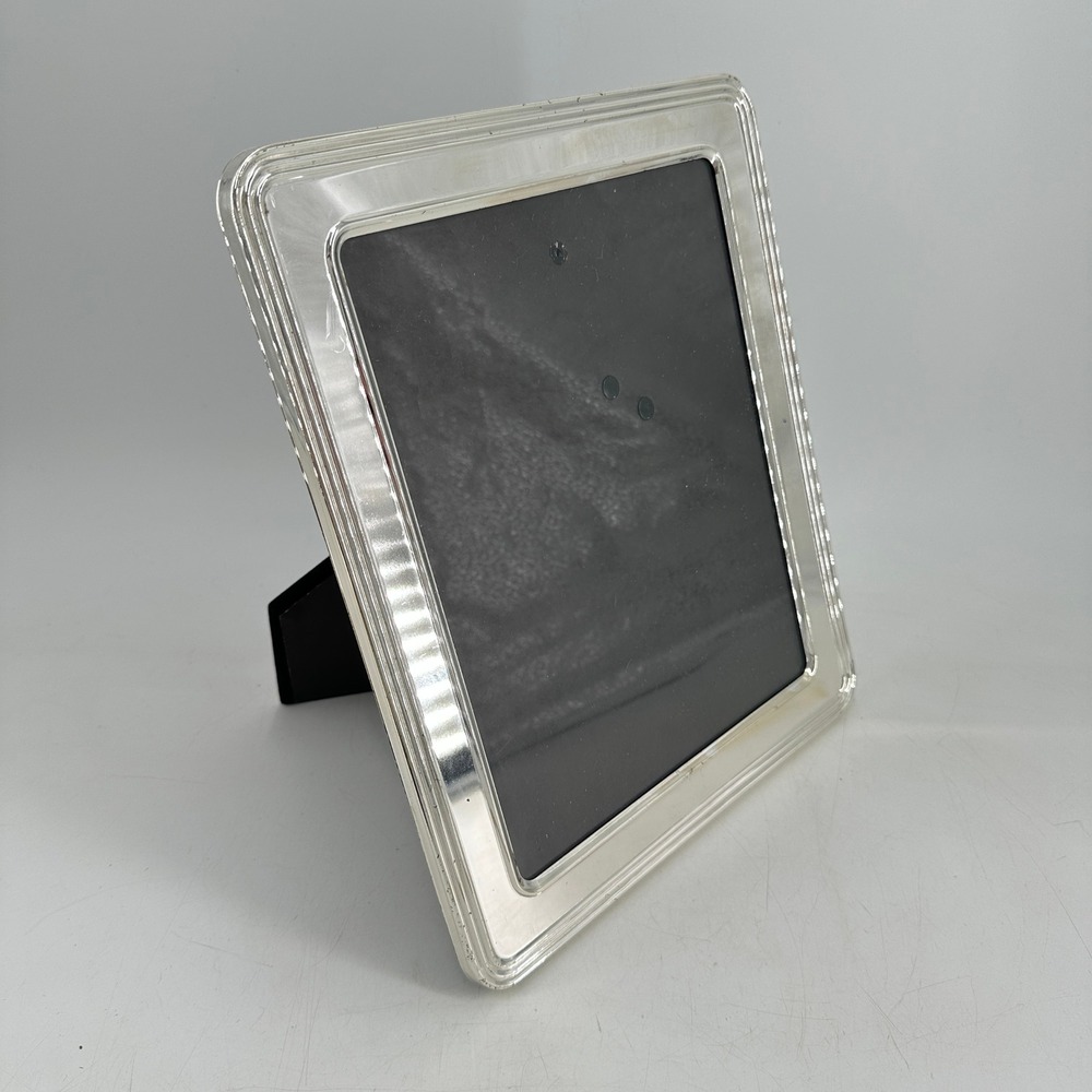 Silver Tone 8x10 Picture Frame Stepped Border Classic Photo Display Home Decor